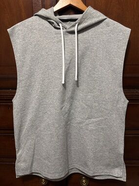 H&M Sleeveless Gray Hooded Men’s Large Regular Fit